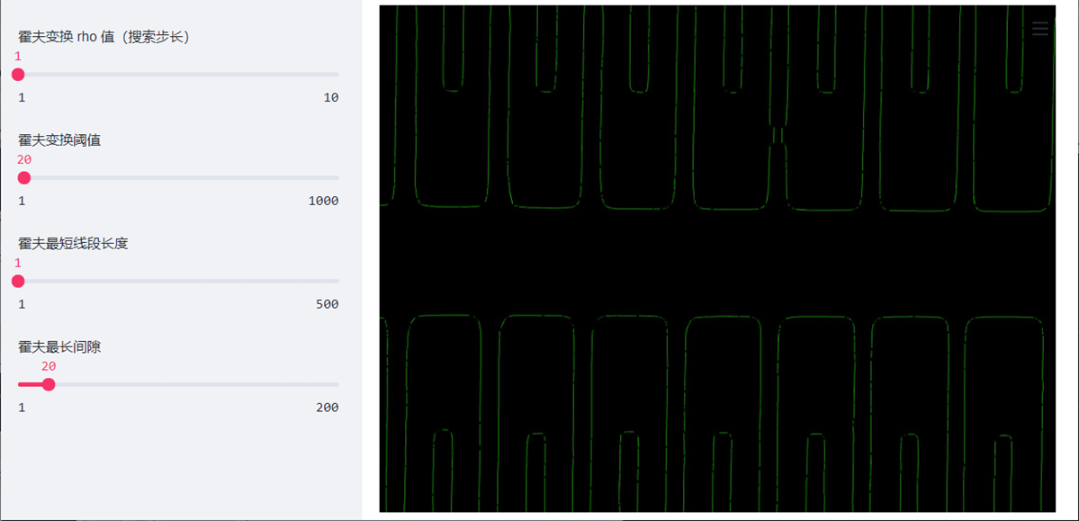 Hough Line Transform after contour extraction